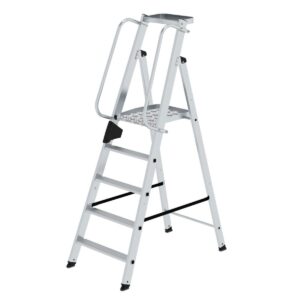 Günzburger Steigtechnik Plattformleiter 5 Stufen mit Ablageschale