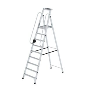 Günzburger Steigtechnik Plattformleiter 9 Stufen mit Ablageschale