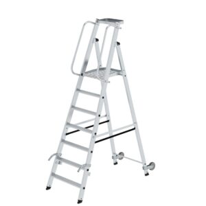 Das richtige Gewächshaus - problemlos und komfortabel 6 Günzburger Steigtechnik Plattformleiter mit Rollen und Griff 7 Stufen mit Ablageschale