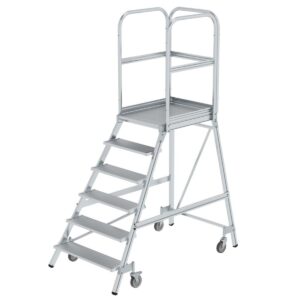 Günzburger Steigtechnik Podesttreppe einseitig begehbar 6 Stufen