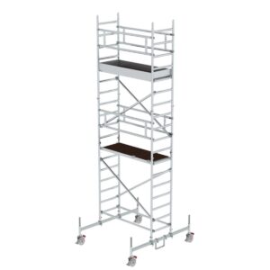 Günzburger Steigtechnik Rollgerüst 0,75 x 1,80 m mit Fahrbalken Plattformhöhe 4,66 m