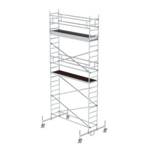 Günzburger Steigtechnik Rollgerüst 0,75 x 3,0 m mit Fahrbalken Plattformhöhe 5,78 m