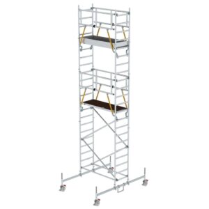 Günzburger Steigtechnik Rollgerüst SG 0,75 x 1,80 m mit Fahrbalken Plattformhöhe 5,78 m