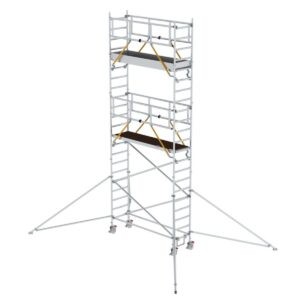 Günzburger Steigtechnik Rollgerüst SG 0,75 x 2,45 m mit Ausleger Plattformhöhe 5,59 m