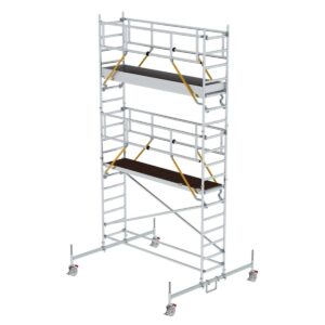 Günzburger Steigtechnik Rollgerüst SG 0,75 x 3,0 m mit Fahrbalken Plattformhöhe 4,66 m