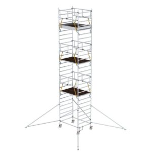 Günzburger Steigtechnik Rollgerüst SG 1,35 x 1,80 m mit Ausleger & Doppel-Plattform Plattformhöhe 7,55 m