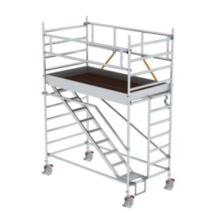 Günzburger Steigtechnik Rollgerüst SG 1,35 x 2,45 m mit Schrägaufstiegen Plattformhöhe 2,51 m