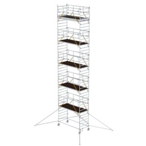 Günzburger Steigtechnik Rollgerüst SG 1,35 x 3,0 m mit Ausleger & Doppel-Plattform Plattformhöhe 11,47 m