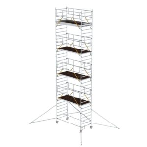 Günzburger Steigtechnik Rollgerüst SG 1,35 x 3,0 m mit Ausleger & Doppel-Plattform Plattformhöhe 9,51 m