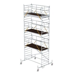 Günzburger Steigtechnik Rollgerüst SG 1,35 x 3,0 m mit Fahrbalken und Doppel-Plattform Plattformhöhe 6,62 m