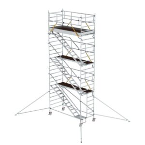 Das richtige Gewächshaus - problemlos und komfortabel 8 Günzburger Steigtechnik Rollgerüst SG 1,35 x 3,0 m mit Schrägaufstiegen & Ausleger Plattformhöhe 6,43 m