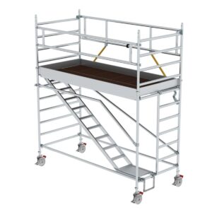 Günzburger Steigtechnik Rollgerüst SG 1,35 x 3,0 m mit Schrägaufstiegen Plattformhöhe 2,51 m