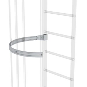 Günzburger Steigtechnik Rückenschutzbügel seitlicher Ausstieg Ausstieg eloxiert mit Montagesatz