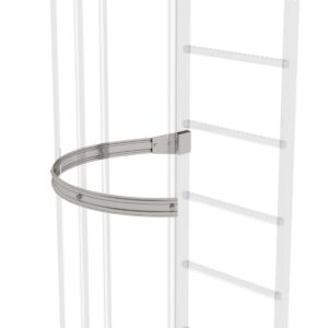 Günzburger Steigtechnik Rückenschutzbügel seitlicher Ausstieg Ausstieg VA mit Montagesatz