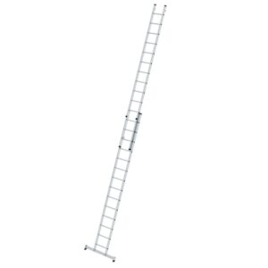 Günzburger Steigtechnik Sprossen-Mehrzweckleiter 2-teilig mit nivello®-Traverse 2x14 Sprossen