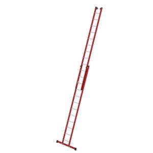 Günzburger Steigtechnik Sprossen-Schiebeleiter 2-teilig GFK/Alu mit Traverse 2x12 Sprossen