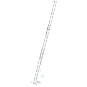 Günzburger Steigtechnik Sprossen-Seilzugleiter 3-teilig mit nivello®-Traverse 3x18 Sprossen