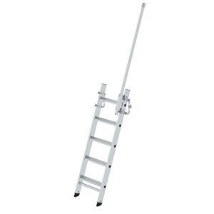 Günzburger Steigtechnik Stufen-Anlegeleiter LKW 5 Stufen, inkl. Magnet-Montagesatz inkl. Ausstiegsholm rechts