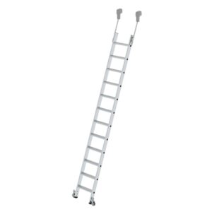 Günzburger Steigtechnik Stufen-Regalleiter fahrbar 12 Stufen