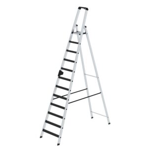 Günzburger Steigtechnik Stufen-Stehleiter einseitig begehbar mit clip-step R13 12 Stufen