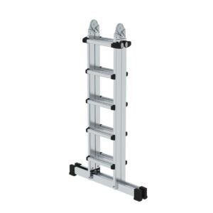 Günzburger Steigtechnik Teleskopleiter 4-teilig mit Traverse 4x5 Sprossen