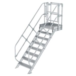 Günzburger Steigtechnik Treppen-Modul Aluminium geriffelt 8 Stufen