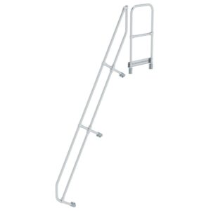 Günzburger Steigtechnik Zweiter Handlauf für Treppe mit Plattform 60° 11 Stufen