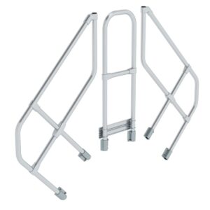 Günzburger Steigtechnik Zweiter Handlauf für Überstieg 45° 3 Stufen