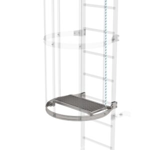 Günzburger Steigtechnik Zwischenplattform, klappbar Edelstahl V2A