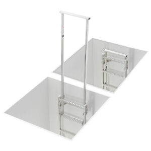 Hailo Professional Zweiholm-Einstiegshilfe LW 300, Holm 40 x 20 mm Edelstahl 1.4301