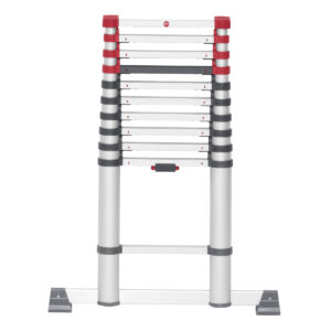 Hailo T80 FlexLine Aluminium Sicherheits-Teleskopleiter, 11 Sprossen