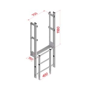 Hymer Ausstieg breit mit Tritt für Alu-Steigleitern