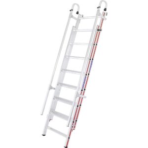 Hymer Einhänge-Schiebeleiter 2x8 mit beidseitigem Handlauf