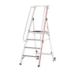 Hymer Plattformleiter R13 mit Kipprollen und langem Handlauf 4