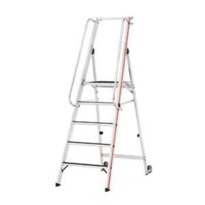 Hymer Plattformleiter R13 mit Kipprollen und langem Handlauf 5