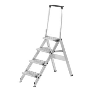 Hymer Sicherheitstreppe mit Aluminiumbelag und Bügel 4 Stufen