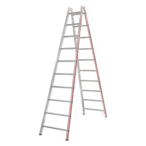 Hymer Sprossenstehleiter, beidseitig begehbar 2x10