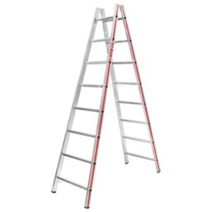 Hymer Sprossenstehleiter, beidseitig begehbar 2x8