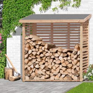 Kaminholzregal KAMO aus L?rchenholz 200x75x200cm