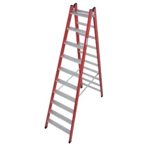 Krause Kunststoff-Stufen-DoppelLeiter 2x10 Stufen