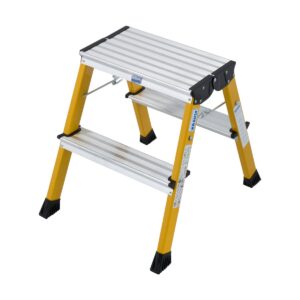 Krause MONTO Doppel-KlappTritt Rolly, Gelb 2x2 Stufen