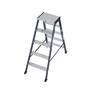 Krause MONTO Stufen-DoppelLeiter SePro D eloxiert 2x5 Stufen