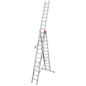 Krause MONTO Tribilo Sprossen- VielzweckLeiter mit Trittablage 3x12 Sprossen
