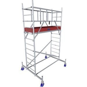 Krause ProTec Alu-FahrGerüst mit höhenverstellbare Fahrrollen Arbeitshöhe ca. 4,30 m