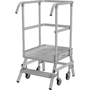 Krause STABILO PodestLeiter fahrbar, einseitig begehbar 1x2