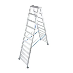 Krause STABILO Stufen-DoppelLeiter fahrbar 2x12 Stufen