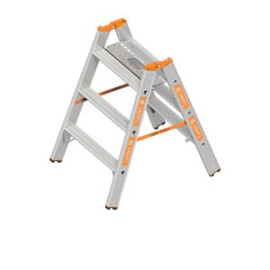 Layher Alu-Schwerlasttritt TOPIC, beidseitig begehbar und klappbar 3 Stufen;Länge 0.91 m