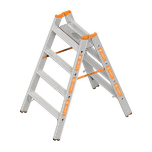 Layher Alu-Schwerlasttritt TOPIC, beidseitig begehbar und klappbar 4 Stufen;Länge 1.16 m