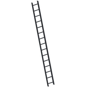 Layher Dachleiter TOPIC 15 Sprossen in Anthrazitgrau RAL 7016; gem. DIN 18160-5; Länge 4.20 m