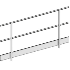 Layher Doppelgeländer mit Bordbrett